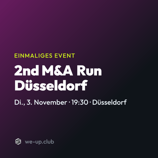 2nd M&A Run Düsseldorf