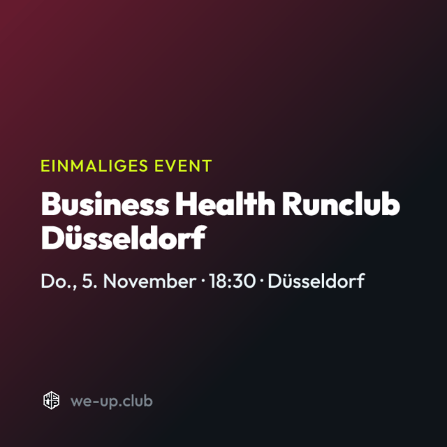 Business Health Runclub Düsseldorf