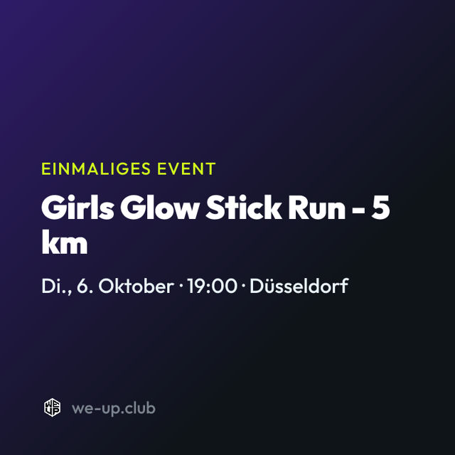 Girls Glow Stick Run - 5 km