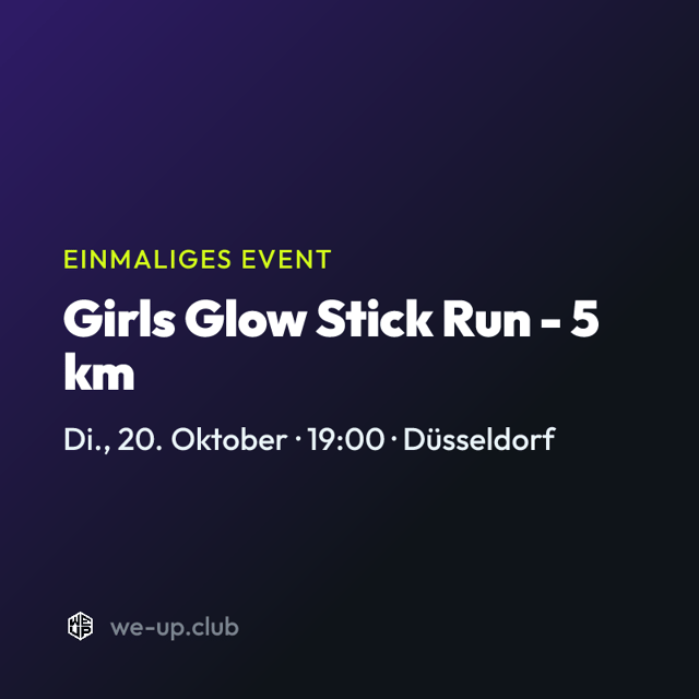 Girls Glow Stick Run - 5 km