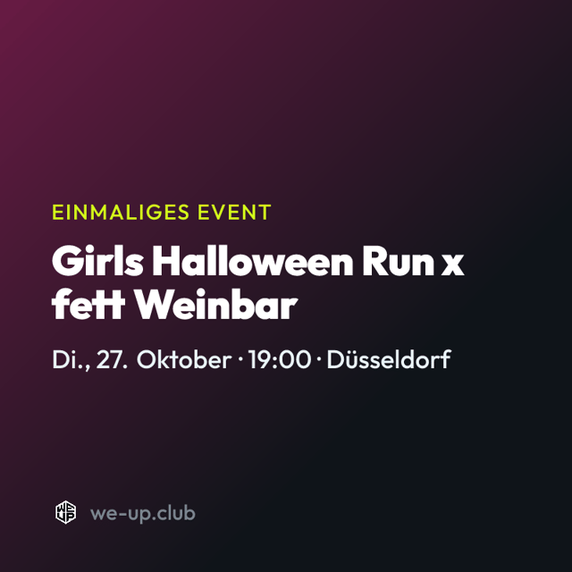 Girls Halloween Run x fett Weinbar