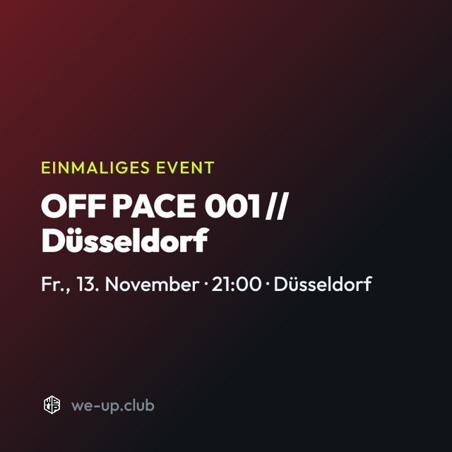 OFF PACE 001 // Düsseldorf