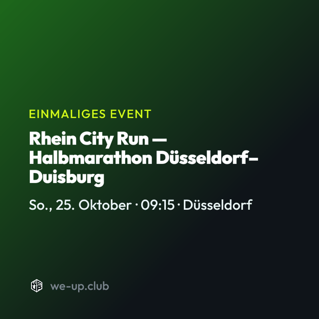 Rhein City Run — Halbmarathon Düsseldorf–Duisburg