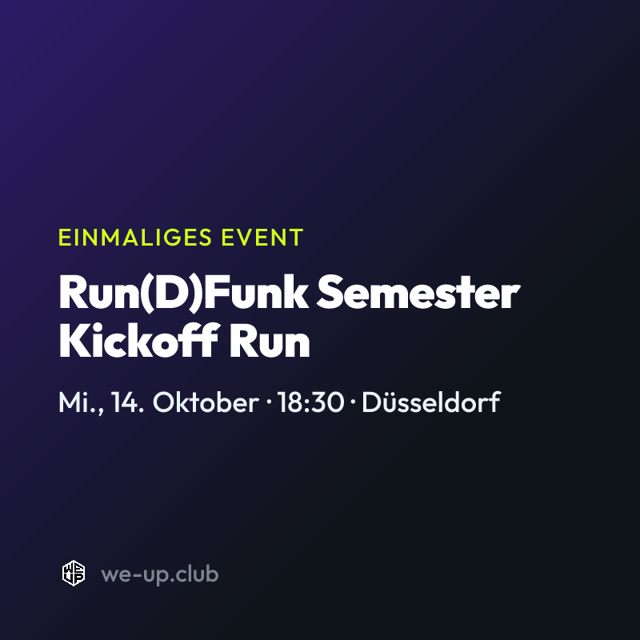 Run(D)Funk Semester Kickoff Run