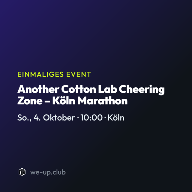 Another Cotton Lab Cheering Zone – Köln Marathon