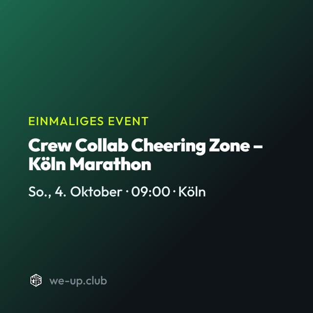 Crew Collab Cheering Zone – Köln Marathon