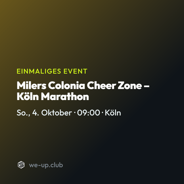 Milers Colonia Cheer Zone – Köln Marathon
