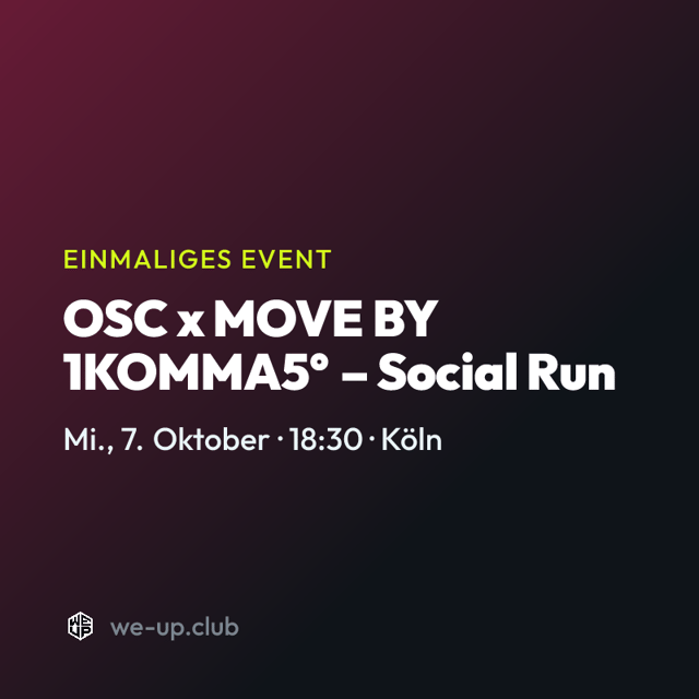 OSC x MOVE BY 1KOMMA5° – Social Run