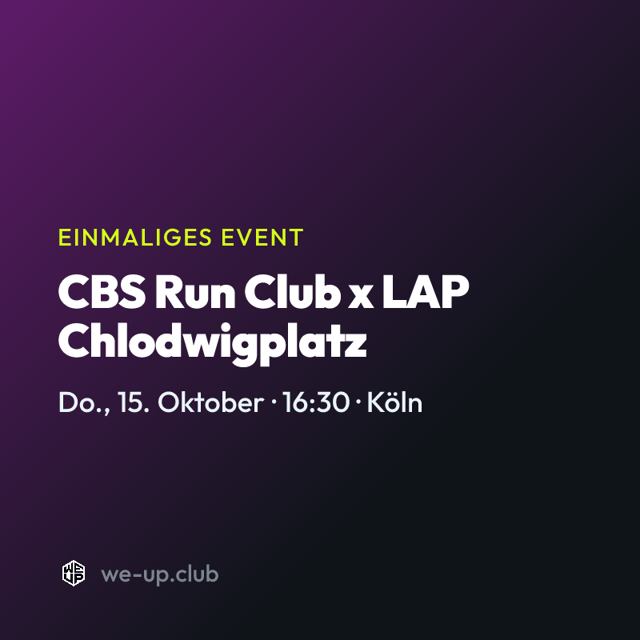 CBS Run Club x LAP Chlodwigplatz