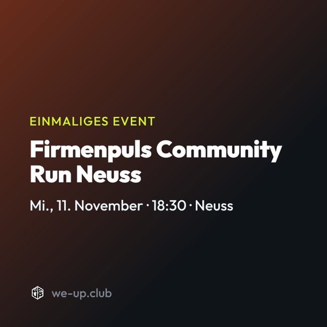 Firmenpuls Community Run Neuss