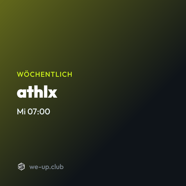 athlx · Wöchentlicher Run am Mittwoch