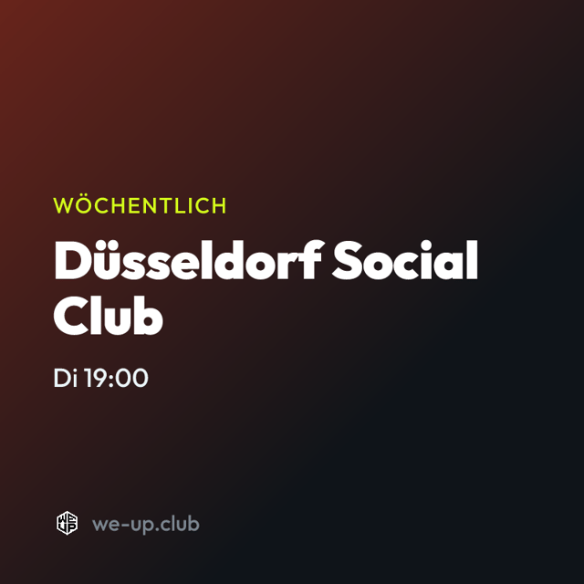 Düsseldorf Social Club · Wöchentlicher Run am Dienstag