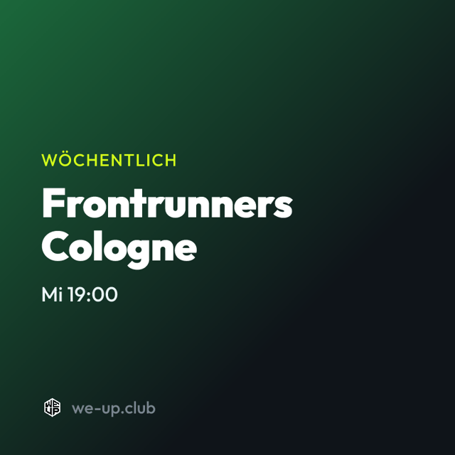 Frontrunners Cologne · Wöchentlicher Run am Mittwoch