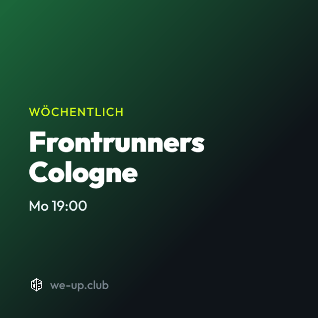 Frontrunners Cologne · Wöchentlicher Run am Montag