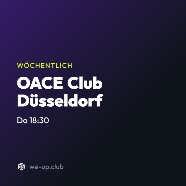 OACE Club Düsseldorf · Wöchentlicher Run am Donnerstag
