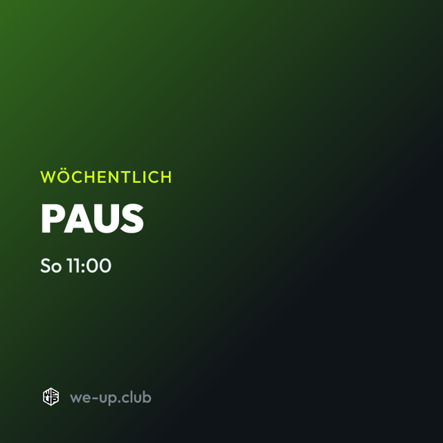 PAUS · Wöchentlicher Run am Sonntag
