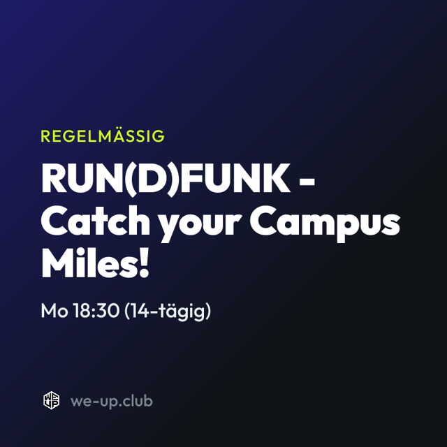 RUN(D)FUNK · Run alle 2 Wochen am Montag