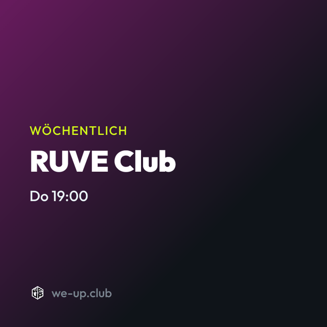 RUVE Club · Wöchentlicher Run am Donnerstag
